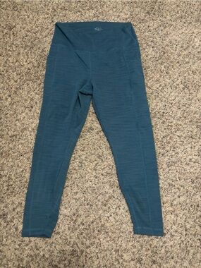 Member's Mark Teal Heather Ribbed Leggings with Pockets – Size XXL